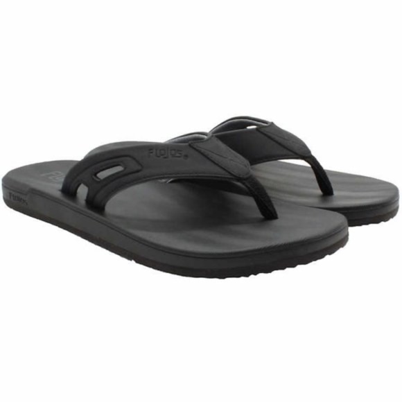 NEW Flojos Mens Hydro Flip Flop Memory Foam Sandals Black US Size 11 NWT - Picture 2 of 5